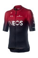 CASTELLI Koszulka kolarska z krótkim rękawem - TEAM INEOS 2019 - czarny/czerwony