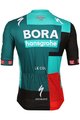 LE COL Koszulka kolarska z krótkim rękawem - BORA HANSGROHE 2022 - czarny/czerwony/zielony
