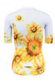 MONTON Koszulka kolarska z krótkim rękawem - SUNFLOWER LADY - biały/żółty