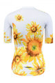 MONTON Krótka koszulka kolarska i spodenki - SUNFLOWER LADY - biały/czarny/żółty