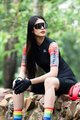 MONTON Koszulka kolarska z krótkim rękawem - SKULL RAINBOW LADY - kolorowy/czarny
