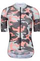 MONTON Koszulka kolarska z krótkim rękawem - PRO CAMOUSHIELD LADY - różowy/zielony/szary