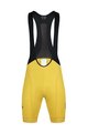 MONTON Krótkie spodnie kolarskie z szelkami - SKULL - żółty
