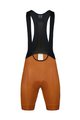 MONTON Krótkie spodnie kolarskie z szelkami - SKULL - brązowy
