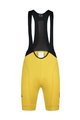 MONTON Krótkie spodnie kolarskie z szelkami - SKULL LADY - żółty