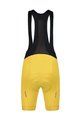 MONTON Krótkie spodnie kolarskie z szelkami - SKULL LADY - żółty