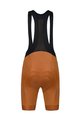 MONTON Krótkie spodnie kolarskie z szelkami - SKULL LADY - brązowy