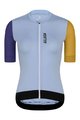 MONTON Koszulka kolarska z krótkim rękawem - TRAVELER EVO LADY - niebieski/fioletowy/żółty