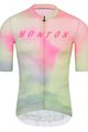 MONTON Koszulka kolarska z krótkim rękawem - MORNINGGLOW - jasnozielony/fioletowy/różowy