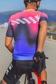 MONTON Koszulka kolarska z krótkim rękawem - CARDIN - różowy/czarny/fioletowy