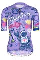 MONTON Koszulka kolarska z krótkim rękawem - ROBOTS LADY - fioletowy/niebieski/żółty