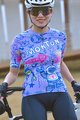 MONTON Koszulka kolarska z krótkim rękawem - ROBOTS LADY - fioletowy/niebieski/żółty