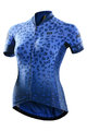 MONTON Koszulka kolarska z krótkim rękawem - CHEETAH LADY - niebieski