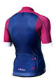 MONTON Koszulka kolarska z krótkim rękawem - GEO-SCALE CLARET - niebieski/różowy
