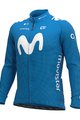 ALÉ Zimowa koszulka kolarska z długim rękawem - MOVISTAR 2020 WINTER - jasnoniebieski