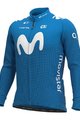 ALÉ Zimowa koszulka kolarska z długim rękawem - MOVISTAR 2021 WINTER - jasnoniebieski