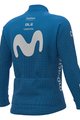ALÉ Zimowa koszulka kolarska z długim rękawem - MOVISTAR 2021 WINTER - jasnoniebieski