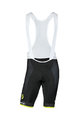 GIORDANA Krótkie spodnie kolarskie z szelkami - MITCHELTON-SCOTT '20 - czarny/żółty