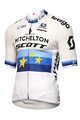 GIORDANA Koszulka kolarska z krótkim rękawem - MITCHELTON-SCOTT '19 - niebieski/biały