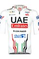 PISSEI Koszulka kolarska z krótkim rękawem - UAE TEAM EMIRATES OFFICIAL 2024 - biały/czerwony/czarny