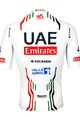 PISSEI Koszulka kolarska z krótkim rękawem - UAE TEAM EMIRATES OFFICIAL 2024 - biały/czerwony/czarny