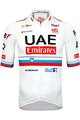 PISSEI Koszulka kolarska z krótkim rękawem - UAE TEAM EMIRATES SLOVENIAN 2024 - biały/czerwony