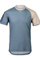 POC Koszulka kolarska z krótkim rękawem - MTB PURE - beżowy/niebieski