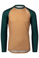 POC Letnia koszulka kolarska z długim rękawem - MTB PURE - zielony/brązowy