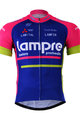Koszulka kolarska z krótkim rękawem - LAMPRE 2017 - różowy/niebieski