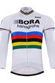 Letnia koszulka kolarska z długim rękawem - BORA UCI 2017 SUMMER - biały/kolorowy