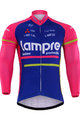 Letnia koszulka kolarska z długim rękawem - LAMPRE 2017 SUMMER - niebieski/różowy