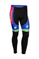Długie spodnie kolarskie bez szelek - LAMPRE 2013 WINTER - niebieski/różowy/czarny