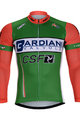 Zimowa koszulka kolarska z długim rękawem - BARDIANI 2018 WINTER - zielony/pomarańczowy