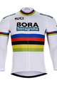 Zimowa koszulka kolarska z długim rękawem - BORA UCI 2018 WINTER - biały/kolorowy