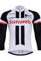 Zimowa koszulka kolarska z długim rękawem - SUNWEB 2018 WINTER - biały/czarny