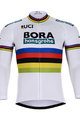 Letnia koszulka kolarska z długim rękawem - BORA UCI 2018 SUMMER - biały/kolorowy