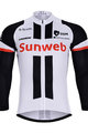 Letnia koszulka kolarska z długim rękawem - SUNWEB 2018 SUMMER - biały/czarny
