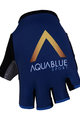 Kolarskie rękawiczki z krótkimi palcami - AQUA BLUE 2018 - złoty/niebieski