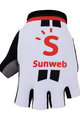 Kolarskie rękawiczki z krótkimi palcami - SUNWEB 2018 - czerwony/biały