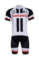 BONAVELO Krótka koszulka kolarska i spodenki - SUNWEB 2018 - czarny/biały