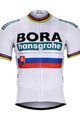 BONAVELO Koszulka kolarska z krótkim rękawem - BORA UCI 2019 KIDS - biały