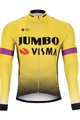 BONAVELO Zimowa koszulka kolarska z długim rękawem - JUMBO-VISMA 2019 WNT - czarny/zielony