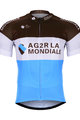 BONAVELO Koszulka kolarska z krótkim rękawem - AG2R 2019 - biały/niebieski/brązowy
