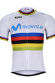 BONAVELO Koszulka kolarska z krótkim rękawem - MOVISTAR UCI 2019 - biały