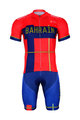 BONAVELO Krótka koszulka kolarska i spodenki - BAHRAIN MERIDA 2019 - niebieski/czerwony