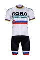 BONAVELO Krótka koszulka kolarska i spodenki - BORA UCI 2019 - czarny/biały