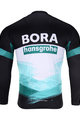 BONAVELO Zimowa koszulka kolarska z długim rękawem - BORA 2020 WINTER - zielony/czarny/biały