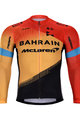 BONAVELO Zimowa koszulka kolarska z długim rękawem - BAHRAIN MCL. '20 WNT - czarny/czerwony/żółty