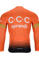 BONAVELO Zimowa koszulka kolarska z długim rękawem - CCC 2020 WINTER - czarny/pomarańczowy
