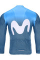 BONAVELO Zimowa koszulka kolarska z długim rękawem - MOVISTAR 2020 WINTER - niebieski/biały